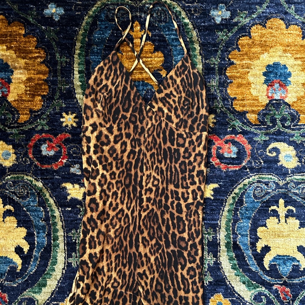Norma Kamali sexy cheetah spaghetti jumpsuit. Never worn